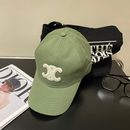 CELINE BASEBALL CAP MODEL 650700 IN GREEN COTTON