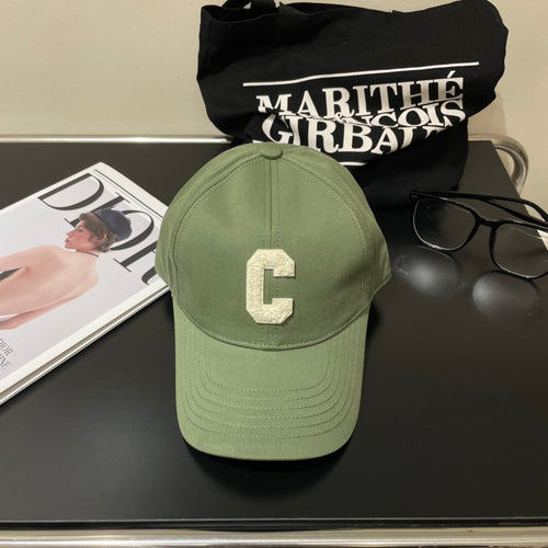 CELINE BASEBALL CAP MODEL 650701 IN GREEN COTTON
