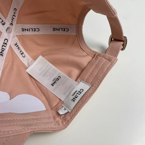 CELINE BASEBALL CAP MODEL 650710 IN LIGHT PINK COTTON