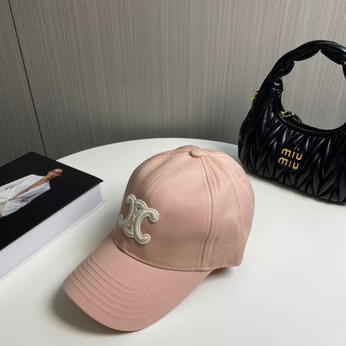 CELINE BASEBALL CAP MODEL 650711 IN LIGHT PINK COTTON