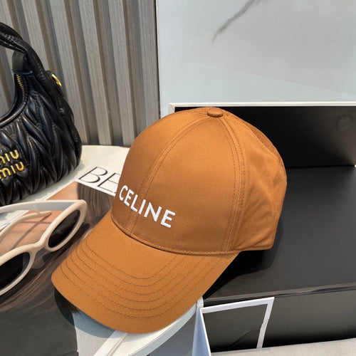 CELINE BASEBALL CAP MODEL 650750 IN BURNT ORANGE COTTON