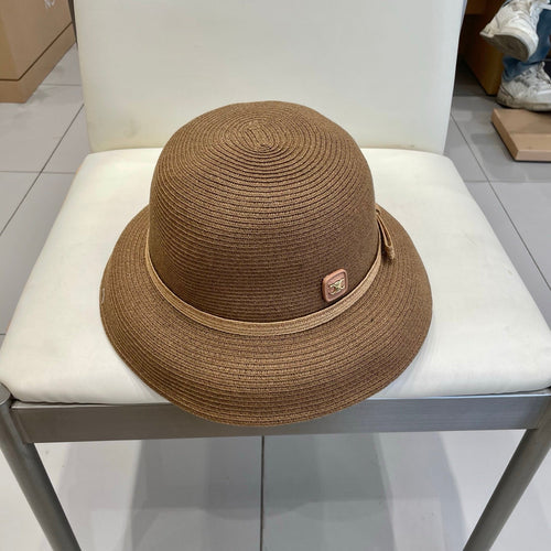 CELINE BUKET HAT MODEL 650559 IN BROWN SPRAY FABRIC