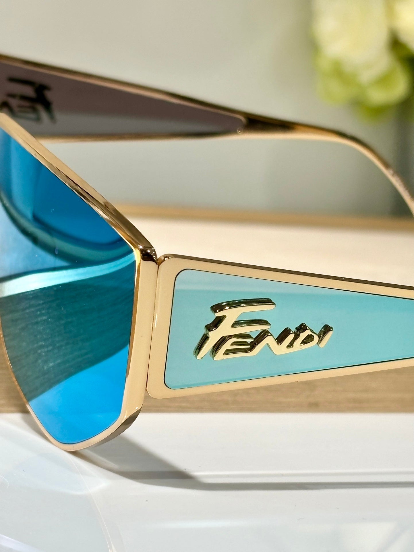DISCO SQUARED SUNGLASSES FF M0093 IN METAL