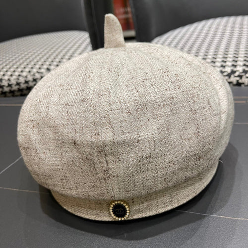 CHANEL BERET HAT IN BEIGE FABRIC 420943