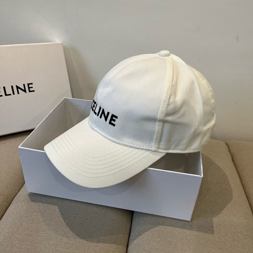 CELINE BASEBALL CAP MODEL 650192 IN WHITE FABRIC
