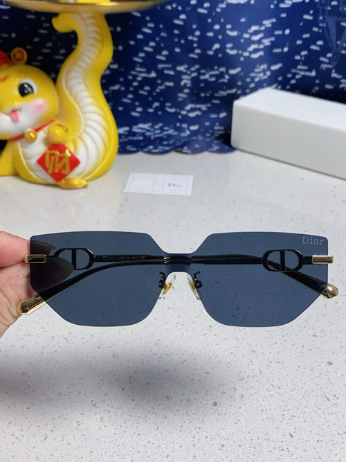 DIOR MONTAIGNE SUNGLASS 563194 IN GOLD METAL GREY LENSES